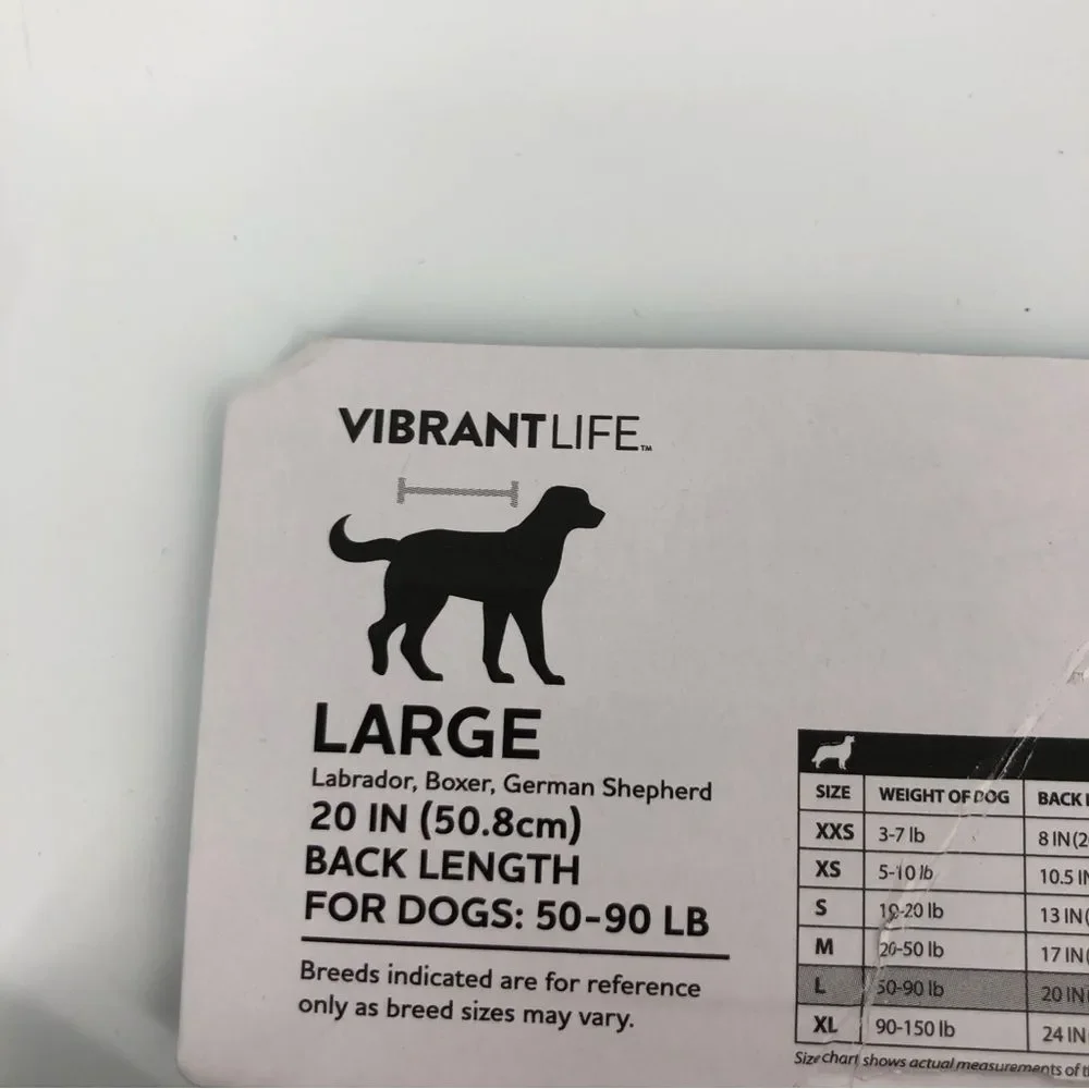 NEW VibrantLife Pet Sweater Size Large Red Plaid German Shepherd Labrador‎ Boxer